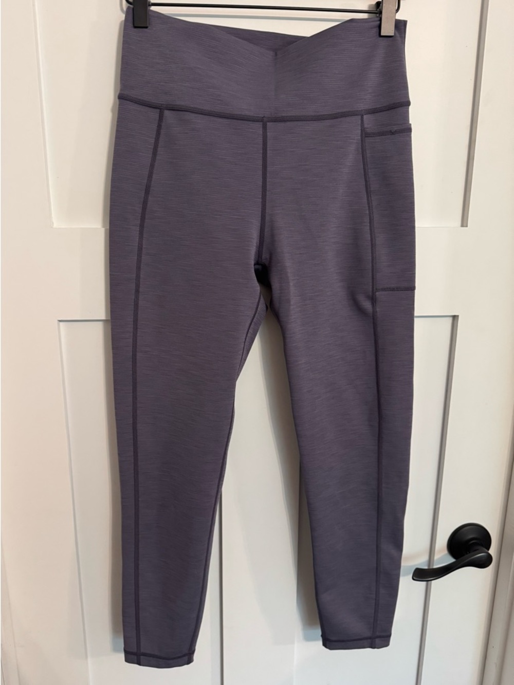 Sweaty Betty Heathered Plum Sculpting Leggings 7/8 length
